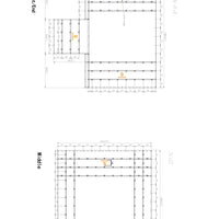 3 PIECE HEAVY DUTY LUMBER TARP SET-END - 16'X24' | MID - 22'X24' (8'DROP WITH FLAPS)