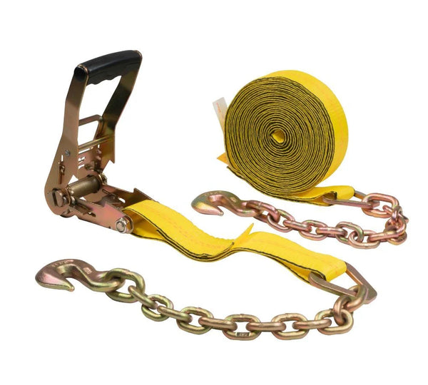 2"X30' RACHET STRAP SET WITH CHAIN ANCHOR