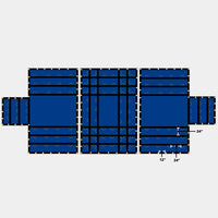 3 PIECE HEAVY DUTY LUMBER TARP SET-END - 16'X24' | MID - 22'X24' (8'DROP WITH FLAPS)