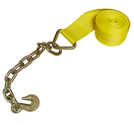 4″ X 30′ WINCH STRAP WITH CHAIN END