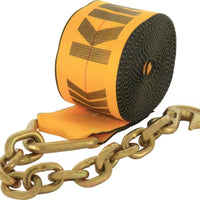 3” X 30’ KINEDYNE WINCH STRAP WITH CHAIN ANCHOR