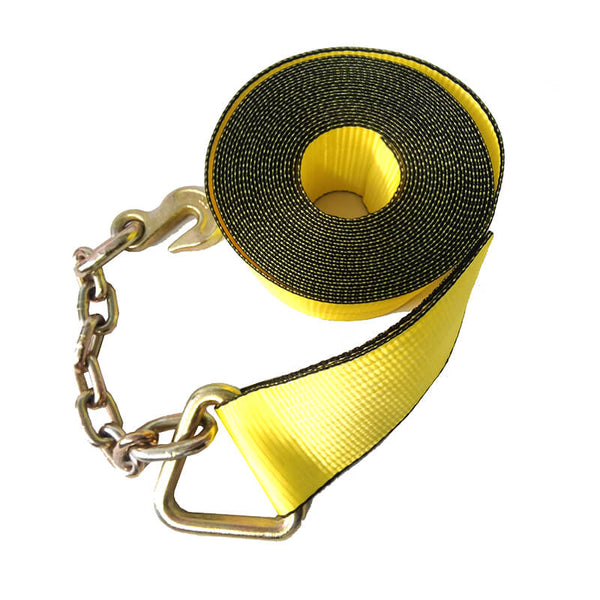 3” X 50’ WINCH STRAP WITH CHAIN ANCHOR