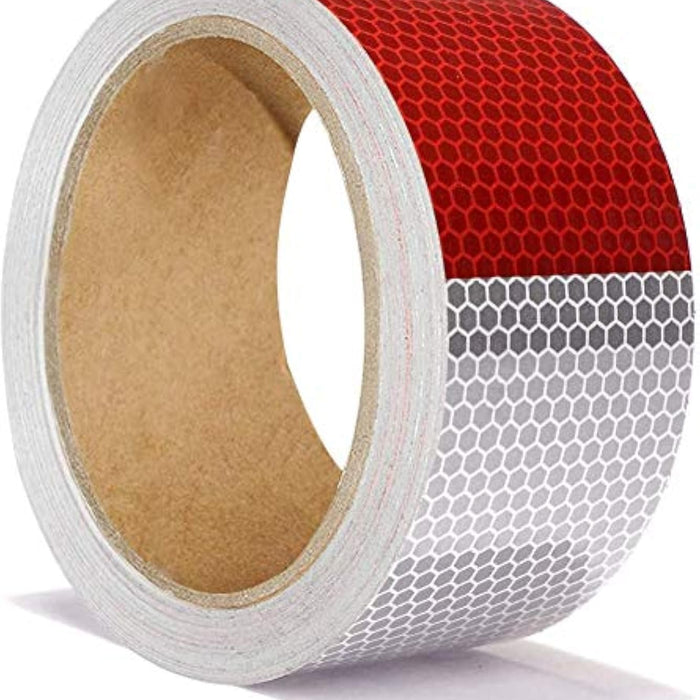 2 INCH WIDE REFLETOR TAPE- RED + WHITE (150'ROLL)