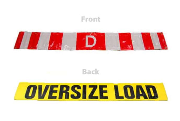 REFLETIVE OVERSIZE LOAD BANNER - DOUBLE SIDED