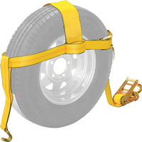 CAR WHEEL TIE DOWN STRAP